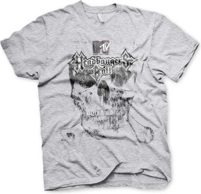 MTV Heren Tshirt -M- Headbangers Ball Grijs