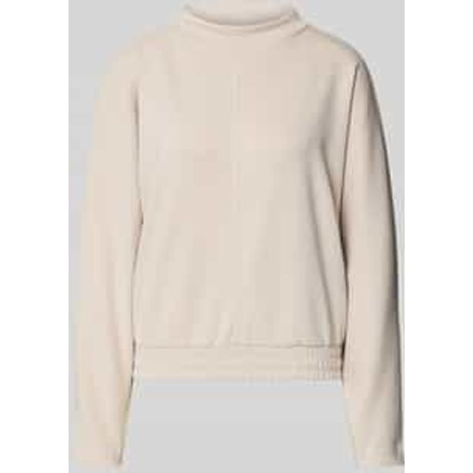 Sweatshirt met geribde opstaande kraag, model 'Gulitta'