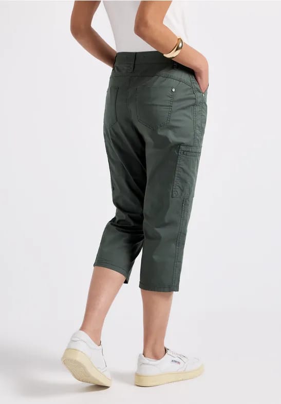 3/4 satijnen broek met zakken