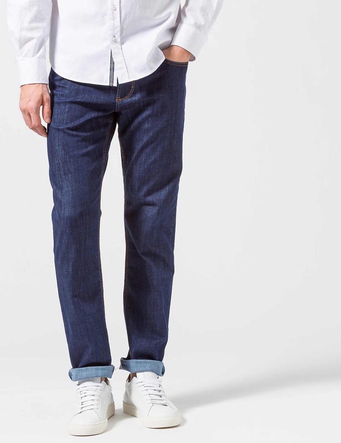 Brax Heren Jeans  Style COOPER DENIM ocean blue, denim blauw regular, maat 46/32