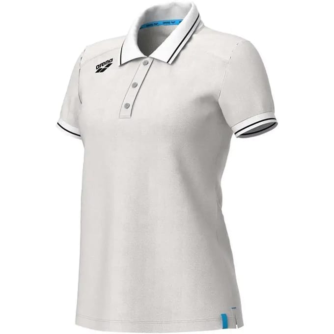 Arena Dames Poloshirt Team Solid Cotton Wit