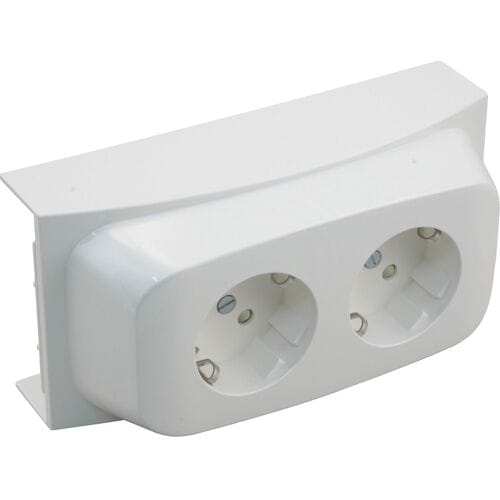 Attema K40 contactdoos – 2–voudig – randaarde – polarwit