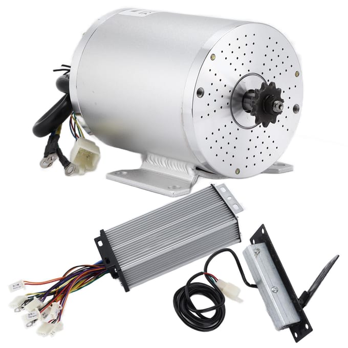 48V 2000W DC Borstelloze Motor Kit Controller Gaspedaal Hoge Snelheid Vermogen voor Elektrische Fiets gray