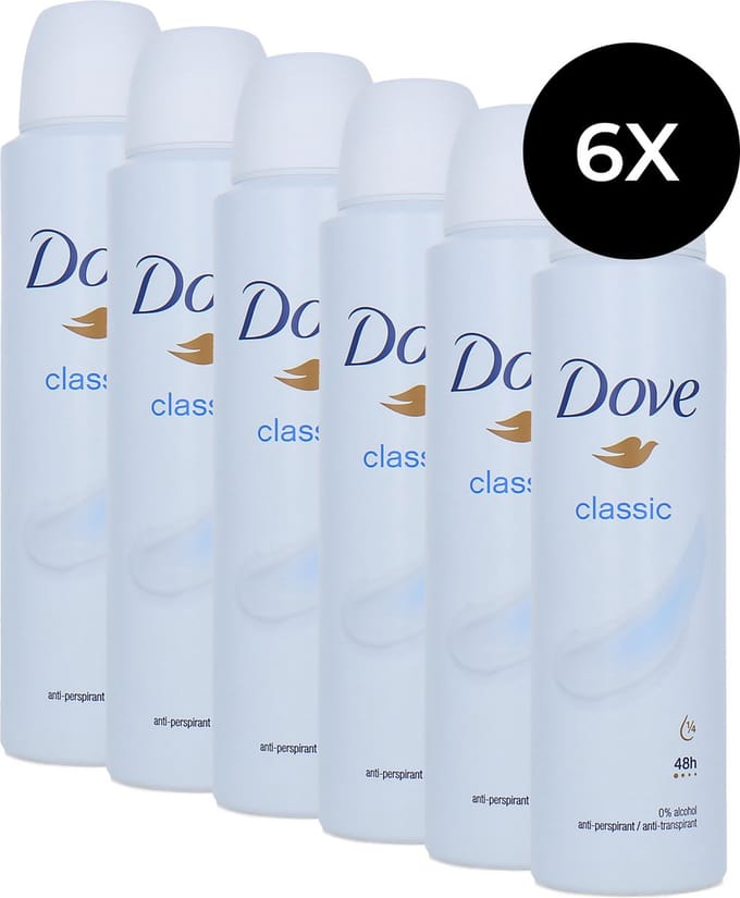 Dove Classic Deodorant Spray - 6 x 150 ml