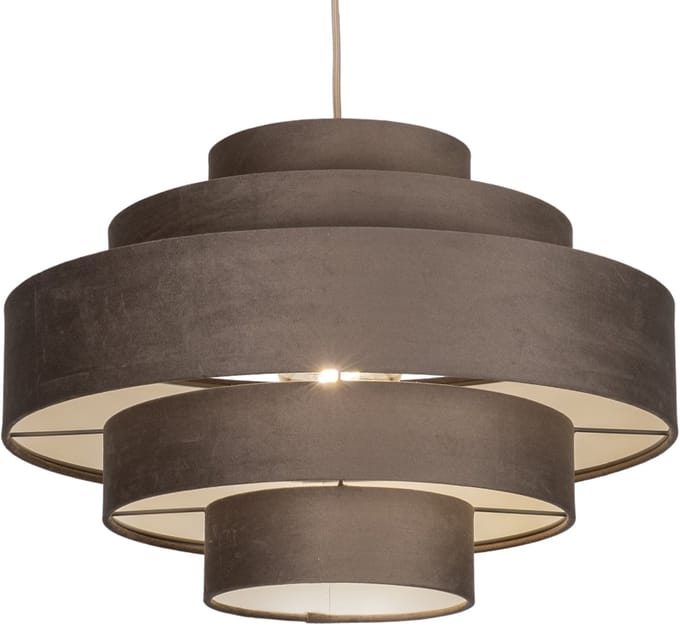 Lumidora Hanglamp 75425 - POLIGNANO - E27 - Grijs - Bruin - Metaal - ⌀ 52 cm
