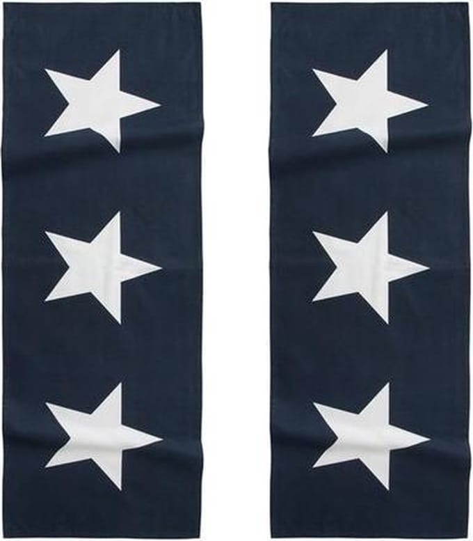 DDDDD Étoile Tafelloper - 50 x 150 cm - Blue -  2 Stuks