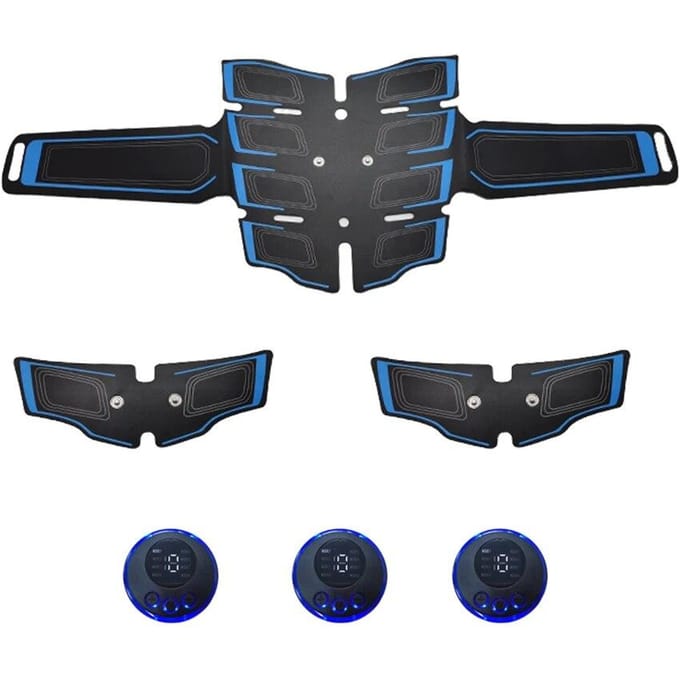 USB Oplaadbare EMS Buikspiertonende Trainer Oefen Acht-pack Buikspieren Versterkt Simuleert Biologische Microstroom BLACK black