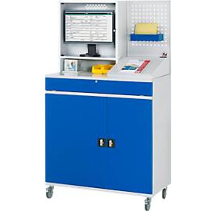 Computerkast type 1100T-M67, B 1100 x D 520 x H 1770 mm, verrijdbaar