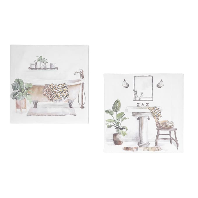 Waterdichte Muurkunst Foto's Schilderijen met Binnenframe Modern Klein Formaat Badkamerdecoraties voor white