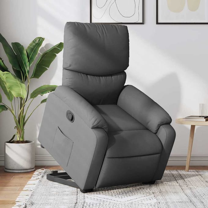 Vidaxl Verstelbare Fauteuil, Donkergrijs, Bekleed met Stof