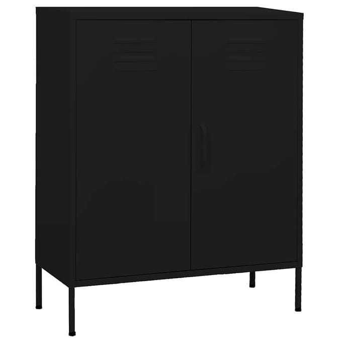vidaXL - Opbergkast - 80x35x101,5 - cm - staal - zwart