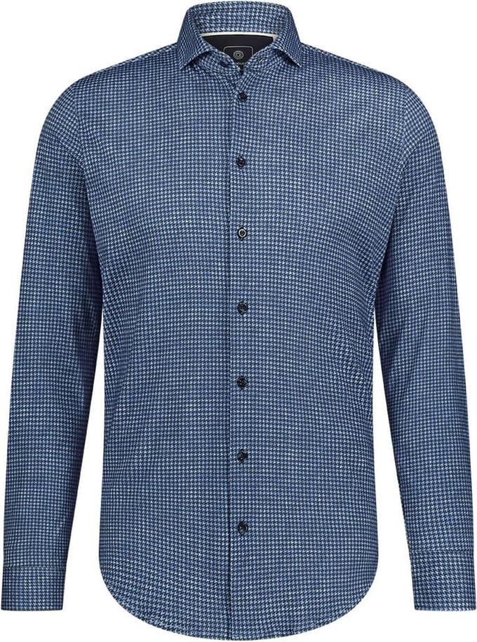 Blue Industry Overhemd Print Blauw - Maat 39 - Heren - Overhemden Casual