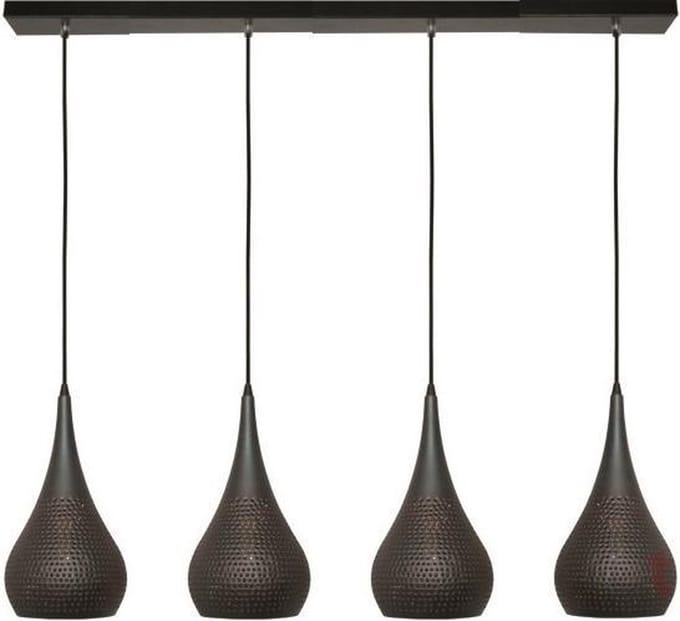 Freelight Bruciato Hanglamp - 4-lichts E27 - Bruin