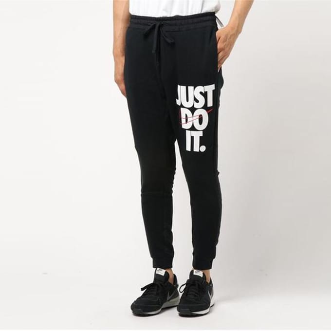 Joggers Molleton Nike avec Bord-côte et Imprimé Lettres Homme Bas 931904-010 XL gray