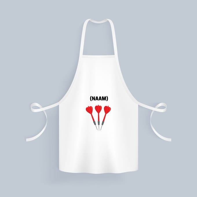 Akyol - darten met eigen naam Keukenschort - Dartbord - darter - sport - 82 bij 71 cm