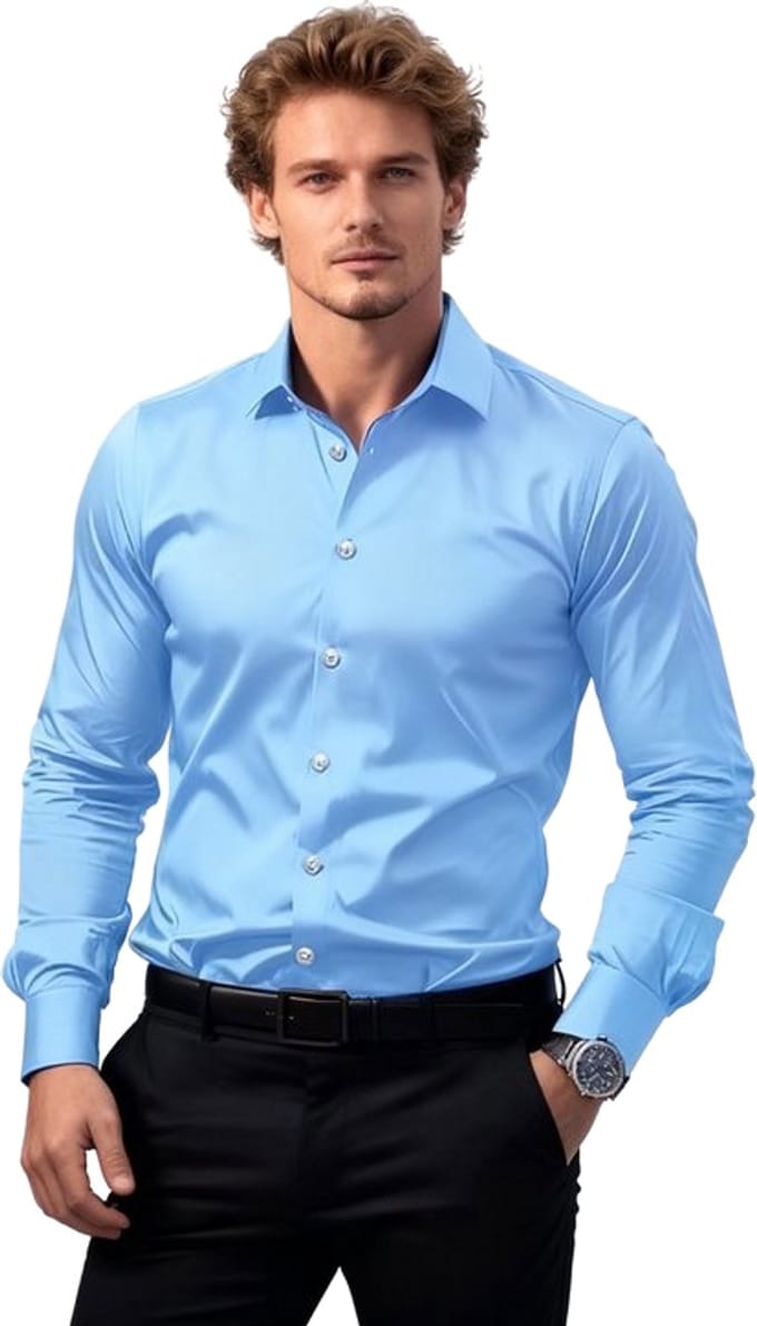 Modern fit Overhemd Lichtblauw - Heren - Blouse
