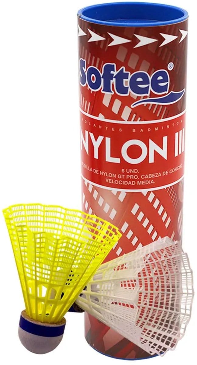 Softee Nylon Iii Badminton Shuttles Geel,Wit 6 Units