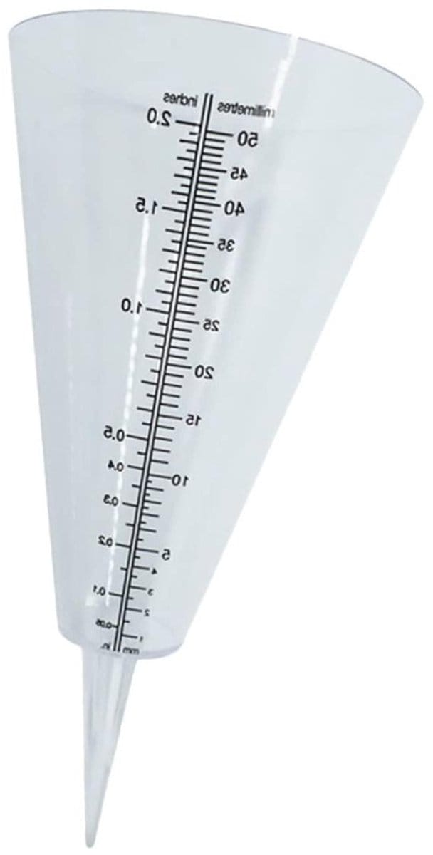 Regenmeter Tuin - Maatbeker Regenval - Neerslag Meten - Transparant Plastic - 35 cm - Transparant