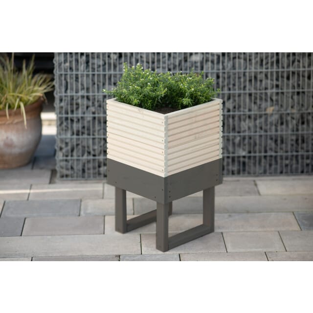 Westmann Kathleen Houten Plantenbak 33x33x54 cm - Grijs