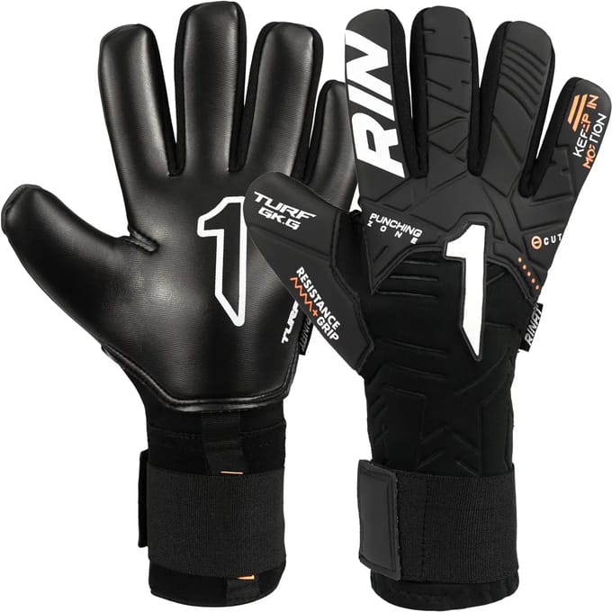 Rinat Kratos Turf Basic Junior Keepershandschoenen Zwart 4 Kinderen