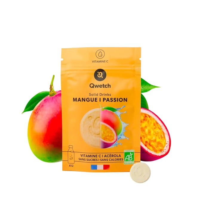 Mango & Passion Hydratation Tablets Qwetch (x12)