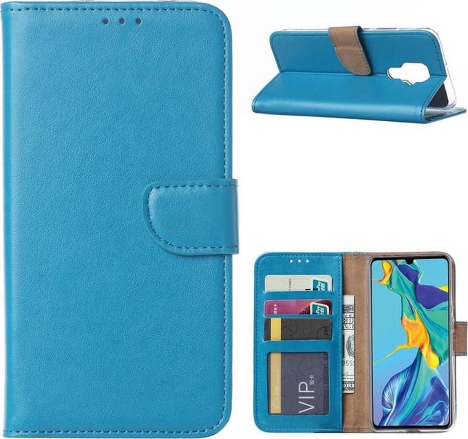 Bookcase Geschikt voor: Nova 5i Pro - Turquoise - portemonee hoesje