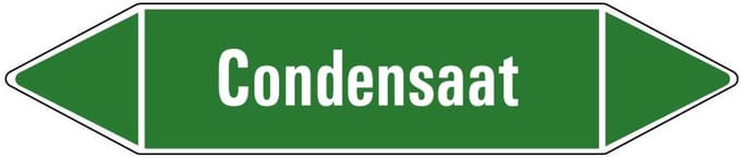 Condensaat leidingmarkering op vel 252 x 52 mm - 3 per vel