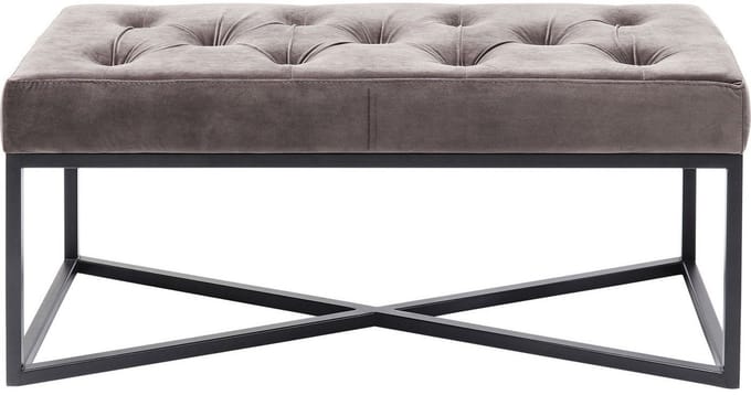Kare Bank Crossover Grey Black 90x40cm