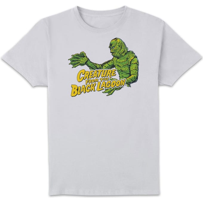 Universal Monsters Creature From The Black Lagoon Crest T-shirt - Wit - L