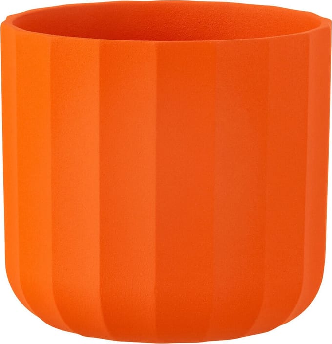 J-Line bloempot Summer - keramiek - oranje - small - 3 stuks - Ø 13.5 cm