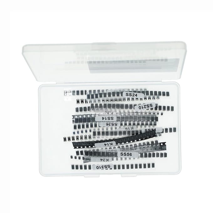 Diodes Set - Componenten Set - Elektronica Reparatie - 380 Stuks 19 Types - 13 x 8.8 x 1.5 cm