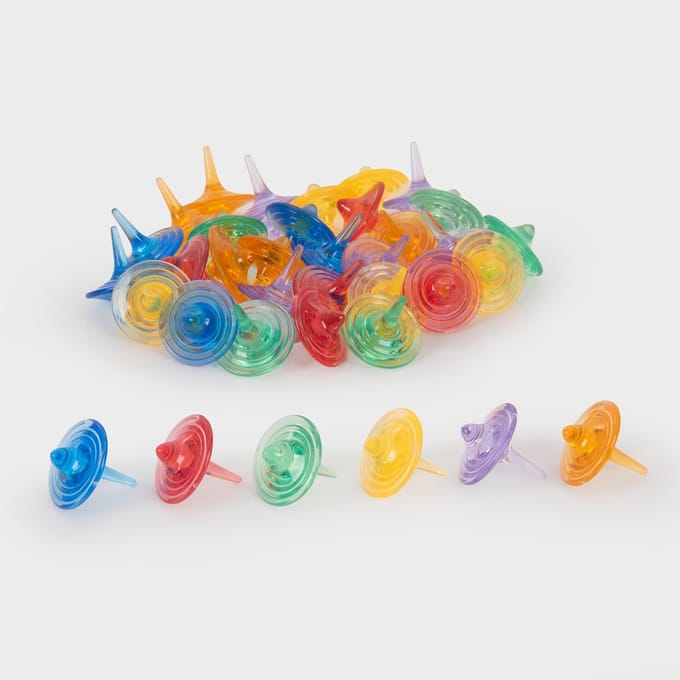 tickit® Transparante Kleuren Spinners - Verpakking van 36