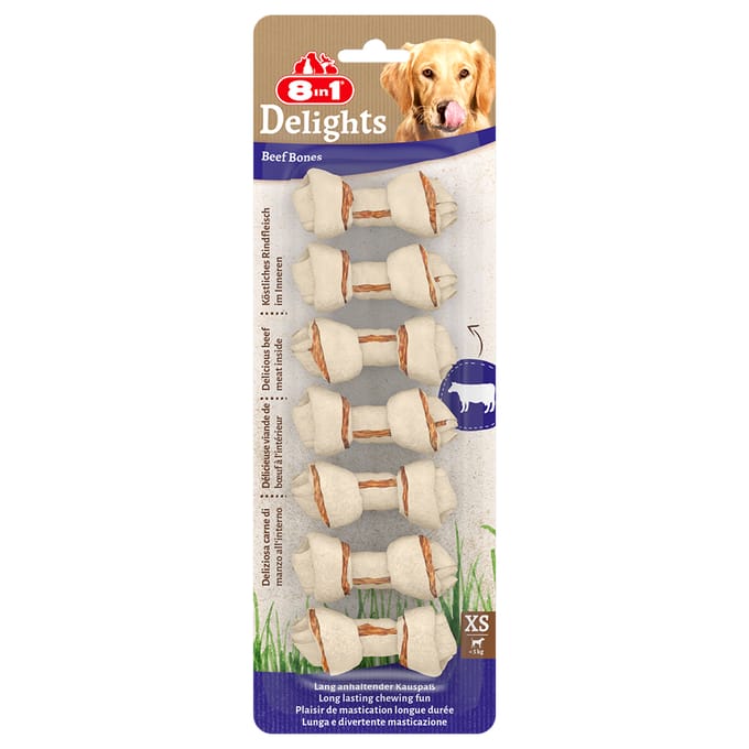 8in1 Delights Kauwbotten Rund - 84 g (7 stuks)