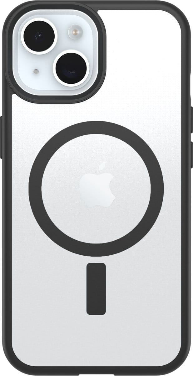 Otterbox React MagSafe Backcover Apple iPhone 17e, iPhone 16e, iPhone 15, iPhone 14, iPhone 13 Transparant, Zwart MagSafe compatible, Stootbestendig