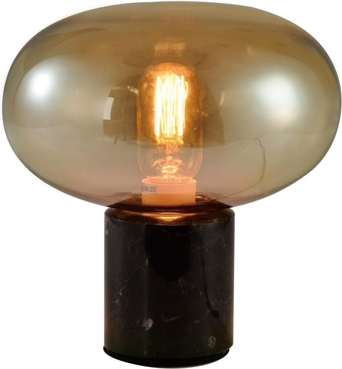 QUVIO Lamp - Tafellamp - Ovaal glazen kap - D 22 cm