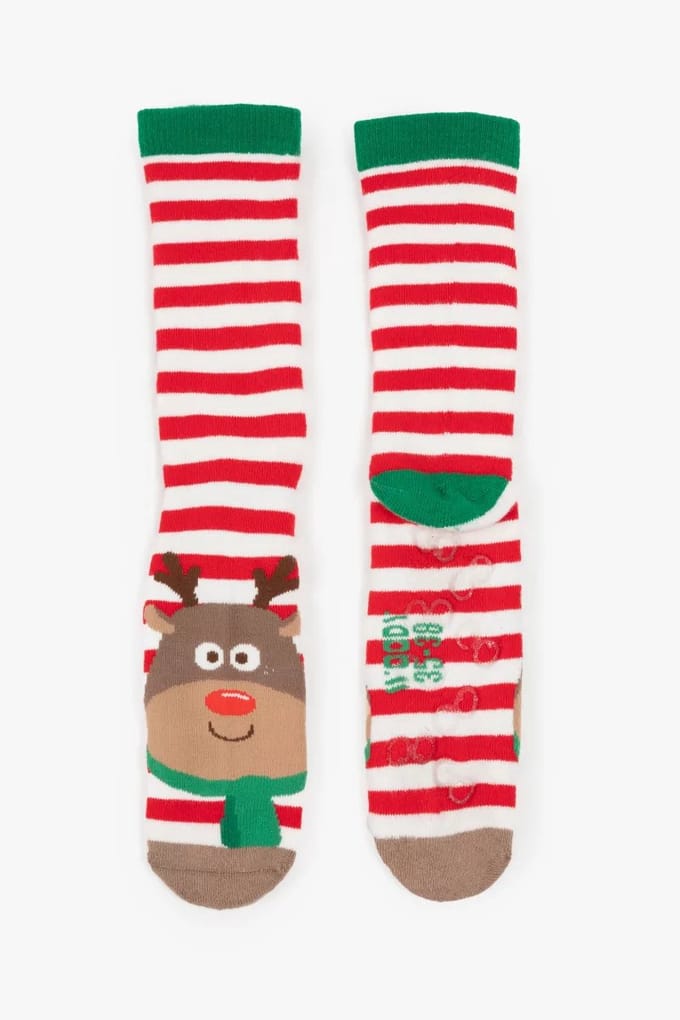 Woody - Unisex Kerstcollectie Sokken Antislip - Rendier