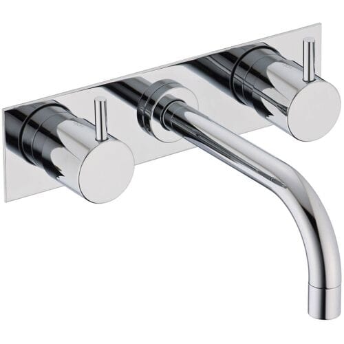 Vola wall-mounted two-handle basin mixer 1513K16 with short spout center