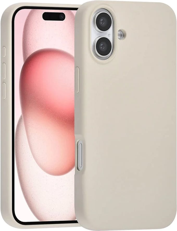 TUNIQ telefoonhoesje voor Apple iPhone 16 Plus - Siliconen backcover - Grijs