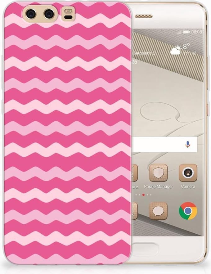 Huawei P10 Plus TPU bumper Waves Pink