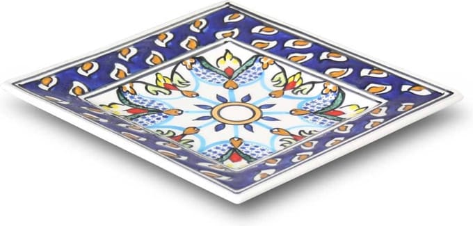 Safaary - Marokkaanse Schaal Vierkant Blauw 20 x 20cm