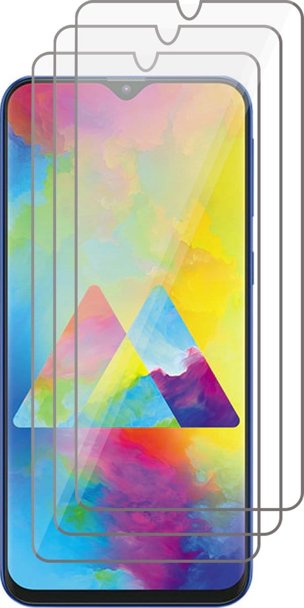 Screenprotector geschikt voor Samsung M20 - Beschermglas Screen Protector Glas - 3 stuks