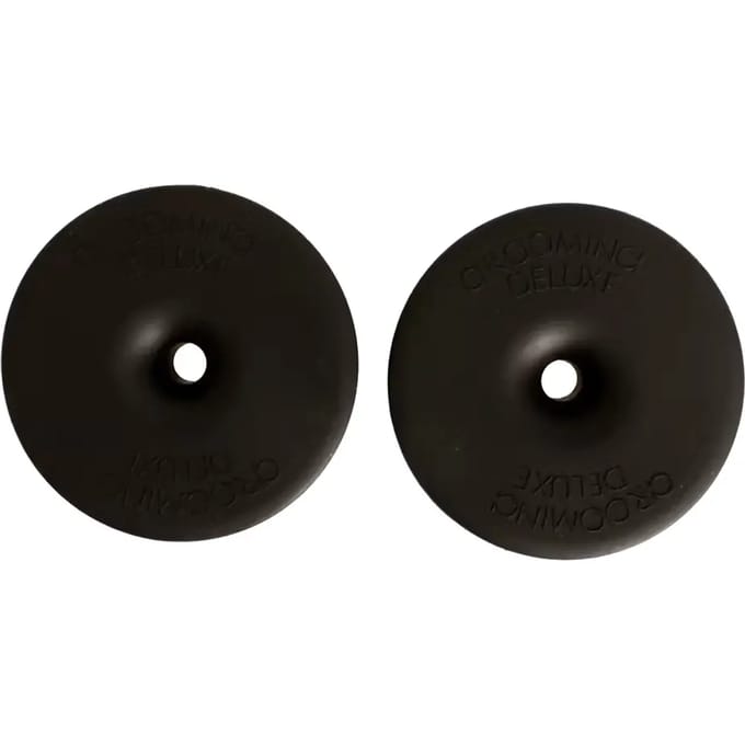 Grooming Deluxe - Siliconen bitring paar van 2 zwart