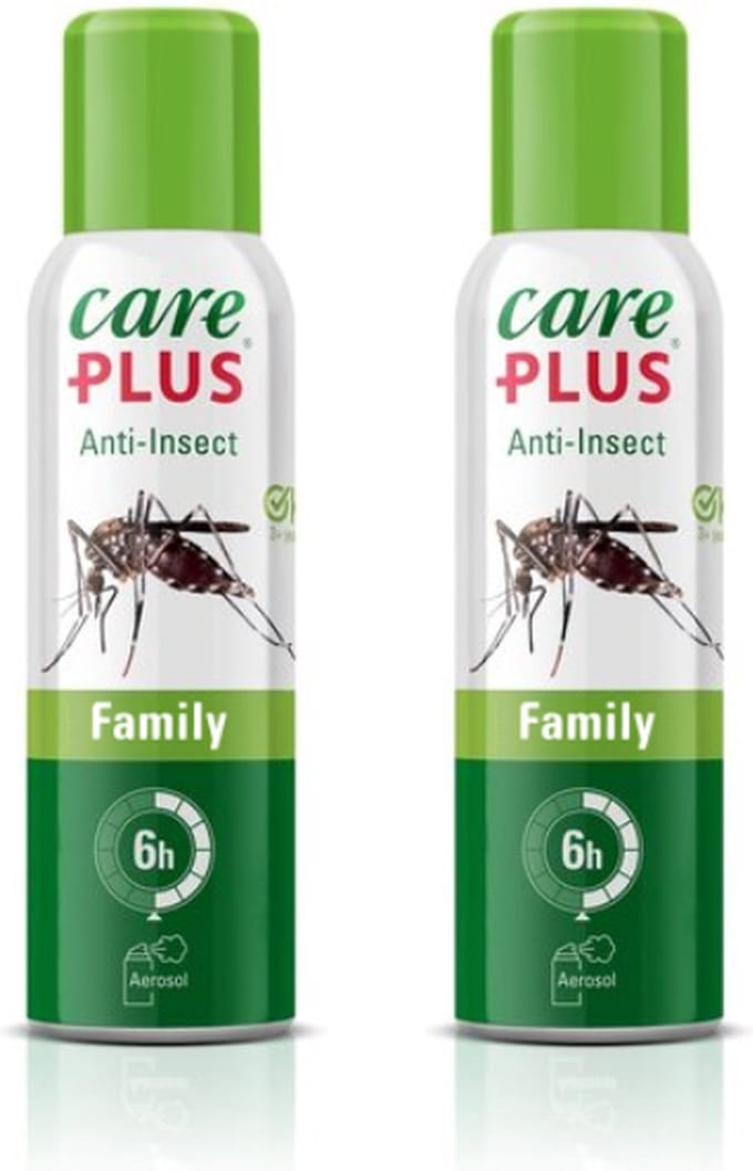 2x Care Plus Anti-Insect Icaridin Family Aerosol - 100ml