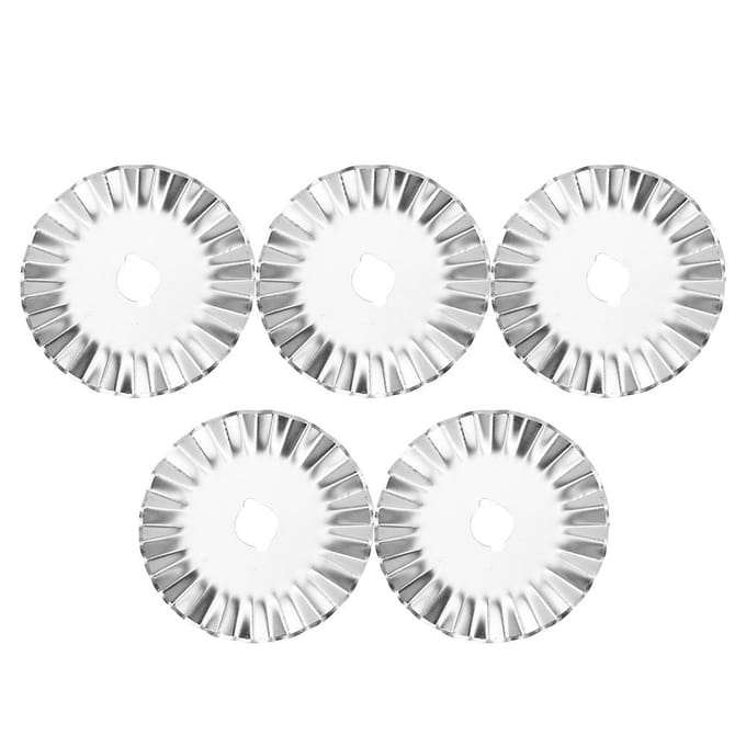 5 STUKS 45mm Golf Roterend Mesblad voor Patchwork Leer Stof Papier Snijden white