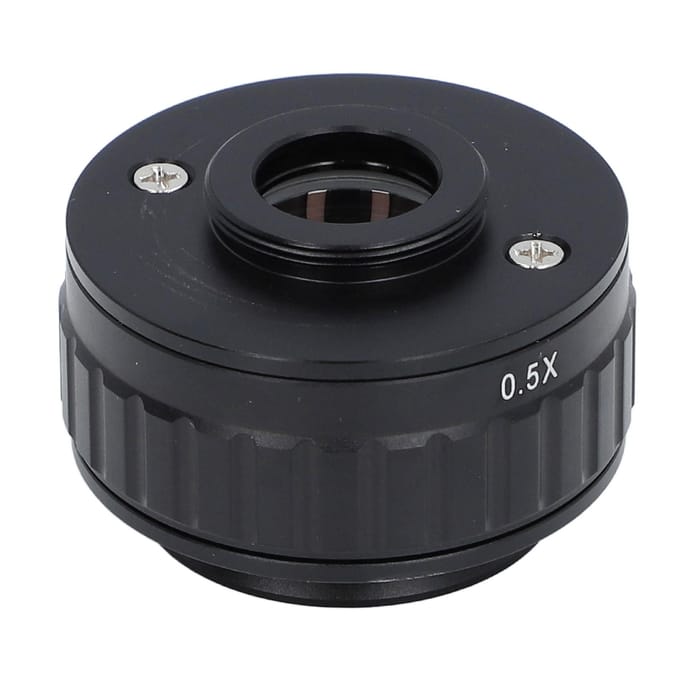 Adaptateur d'objectif CTV pour microscope stéréo trinoculaire Caméra CCD Usage industriel Monture C 0.5X 0.35X black