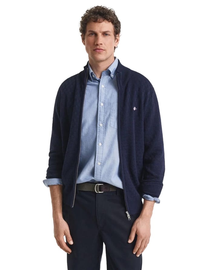 Gant vest donkerblauw