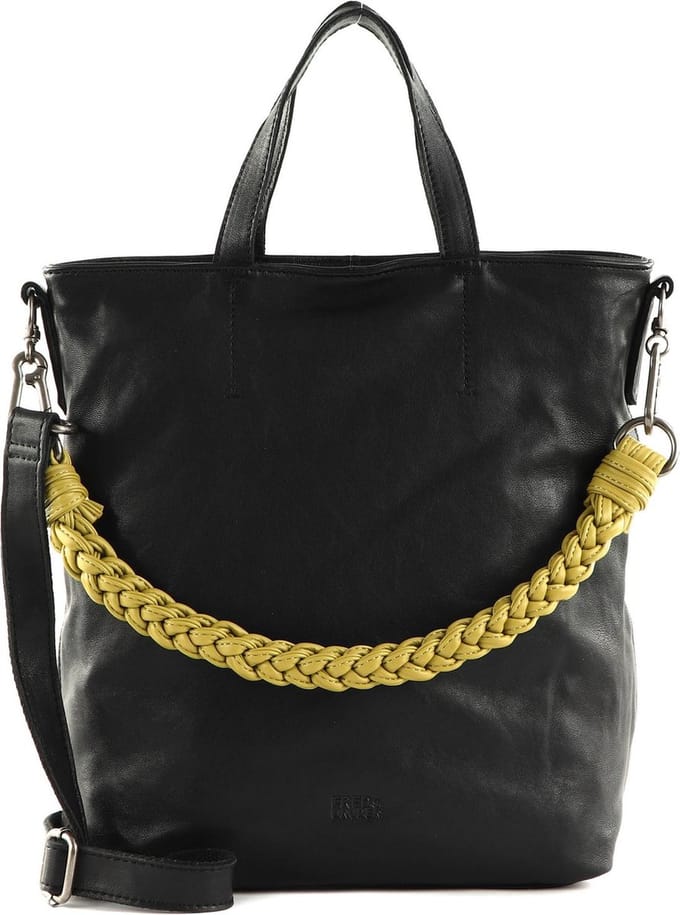 FREDsBRUDER Leren Nida Shopper Black Zwart