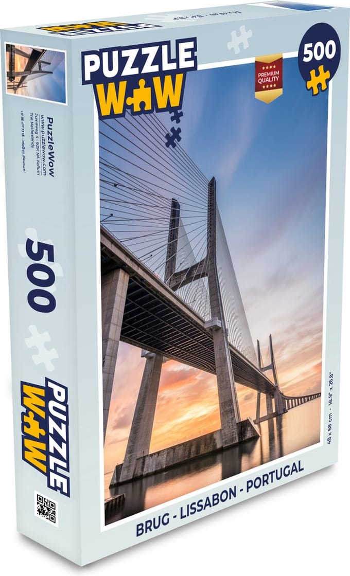 Puzzel Brug - Lissabon - Portugal - Legpuzzel - Puzzel 500 stukjes