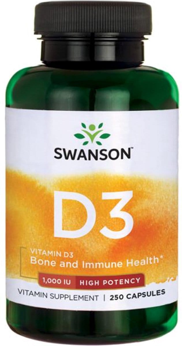 Vitamin D3 - 1000IU - 250 Capsules Swanson