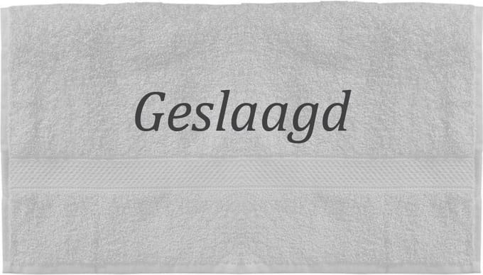 Handdoek - Geslaagd - 100x50cm - Wit